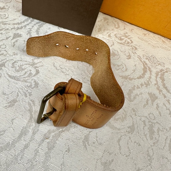 Preloved ✅LOUIS VUITTON ✅ Authentic Vachetta Leather Poignet Band - Picture 9 of 14